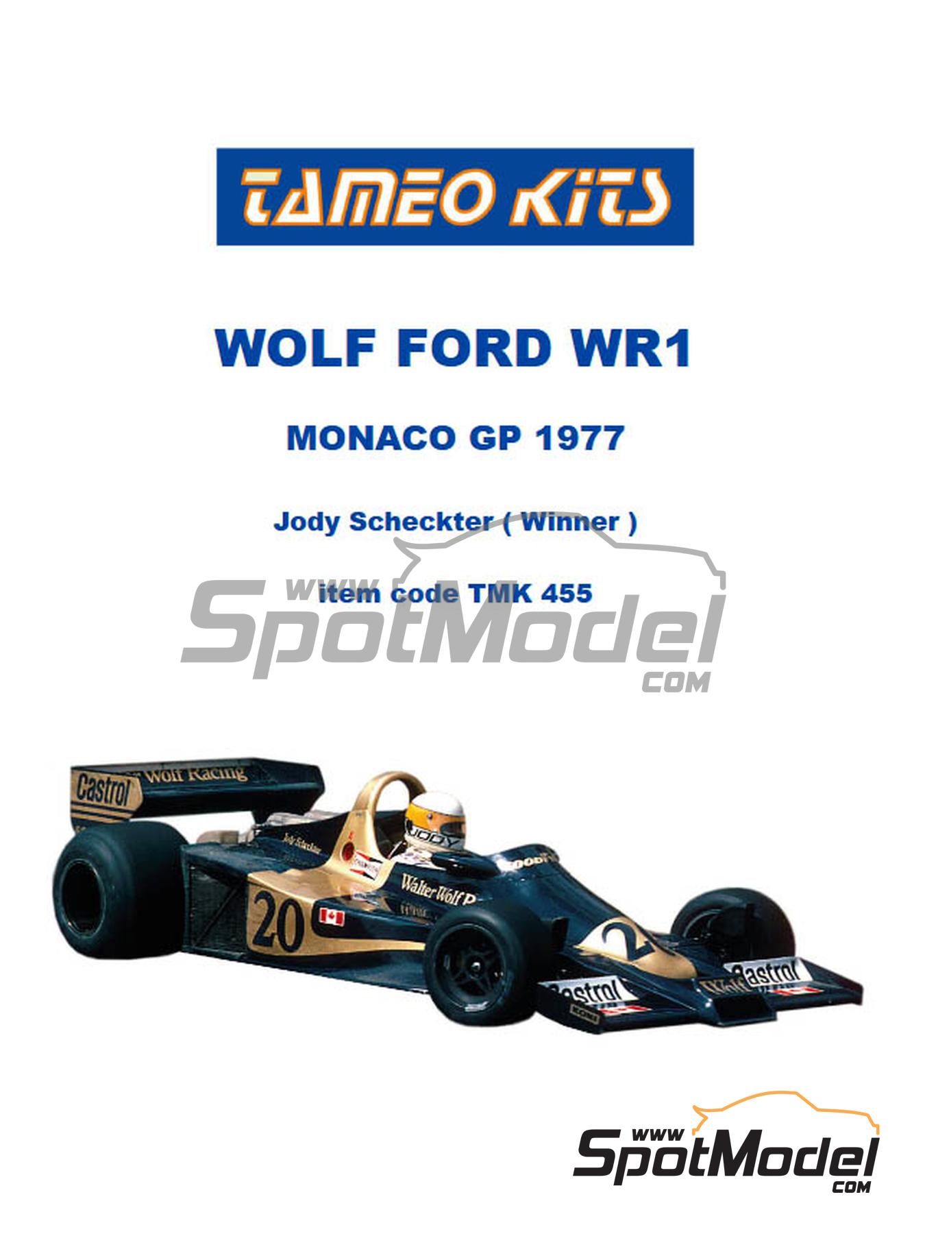 Tameo Kits TMK455: Car scale model kit 1/43 scale - Wolf Ford WR1